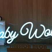 Baby Wow Blue Neon Sign