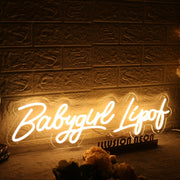 Babygirl Lipof Yellow Neon Sign