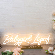 Babygirl Lipof Yellow Neon Sign