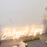 Babygirl Lipof Yellow Neon Sign