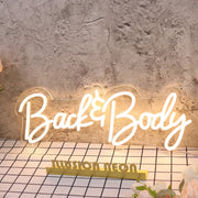 Back And Body Yellow Neon Sign