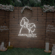 Back To Back Wedding Custom Neon Sign