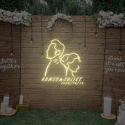 Back To Back Wedding Custom Neon Sign