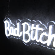 Bad Bitches Only White Neon Sign