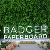 Badger Paperboard White Neon Sign