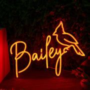 Bailey Orange Neon Sign