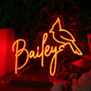 Bailey Orange Neon Sign