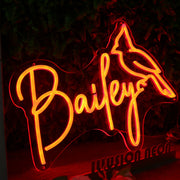 Bailey Orange Neon Sign