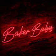 Baker Babes Red Neon Sign