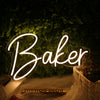 Baker Yellow Neon Sign