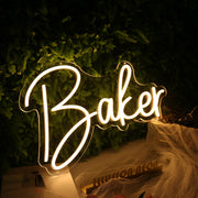 Baker Yellow Neon Sign