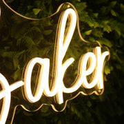 Baker Yellow Neon Sign