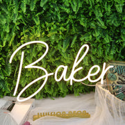 Baker Yellow Neon Sign