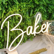 Baker Yellow Neon Sign