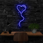 Balloon Heart Neon Sign