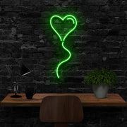 Balloon Heart Neon Sign