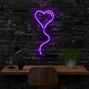 Balloon Heart Neon Sign