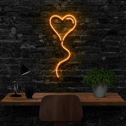 Balloon Heart Neon Sign