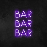 Bar Bar Bar Neon Sign