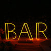 BAR Orange Custom Neon Sign