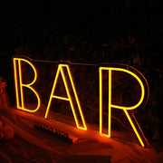 BAR Orange Custom Neon Sign