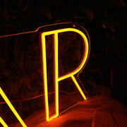 BAR Orange Custom Neon Sign