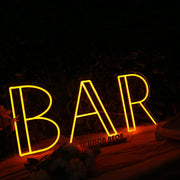 BAR Orange Custom Neon Sign