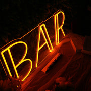 BAR Orange Custom Neon Sign