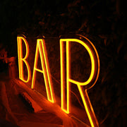 BAR Orange Custom Neon Sign