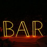 BAR Orange Custom Neon Sign