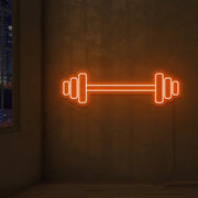 Barbell Weight Neon Sign For Gym And Fitness Room