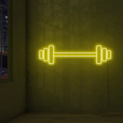 Barbell Weight Neon Sign For Gym And Fitness Room