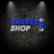 Barber Shop With Twister Neon Sign