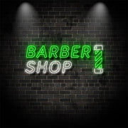 Barber Shop With Twister Neon Sign