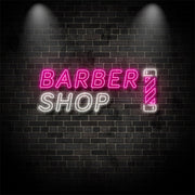 Barber Shop With Twister Neon Sign