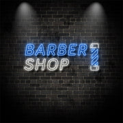 Barber Shop With Twister Neon Sign