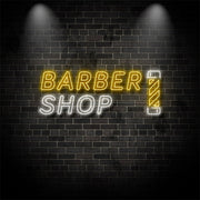 Barber Shop With Twister Neon Sign