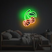 Basketball Cheeries LED Neon Acrylic Artwork