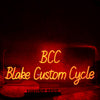 BCC Blake Custom Cycle Orange Neon Sign