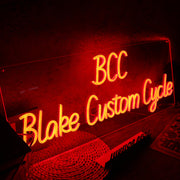 BCC Blake Custom Cycle Orange Neon Sign