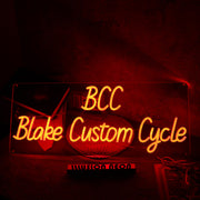 BCC Blake Custom Cycle Orange Neon Sign