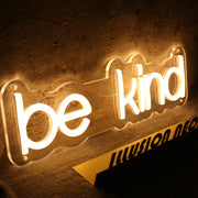 Be Kind Yellow Neon Sign