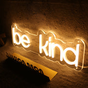 Be Kind Yellow Neon Sign