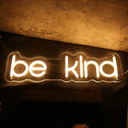 Be Kind Yellow Neon Sign