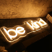 Be Kind Yellow Neon Sign