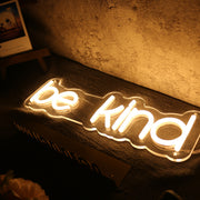 Be Kind Yellow Neon Sign