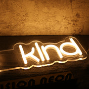 Be Kind Yellow Neon Sign