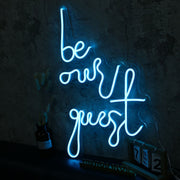 Be Our Guest Blue Neon Sign