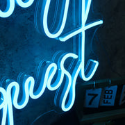 Be Our Guest Blue Neon Sign