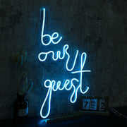 Be Our Guest Blue Neon Sign